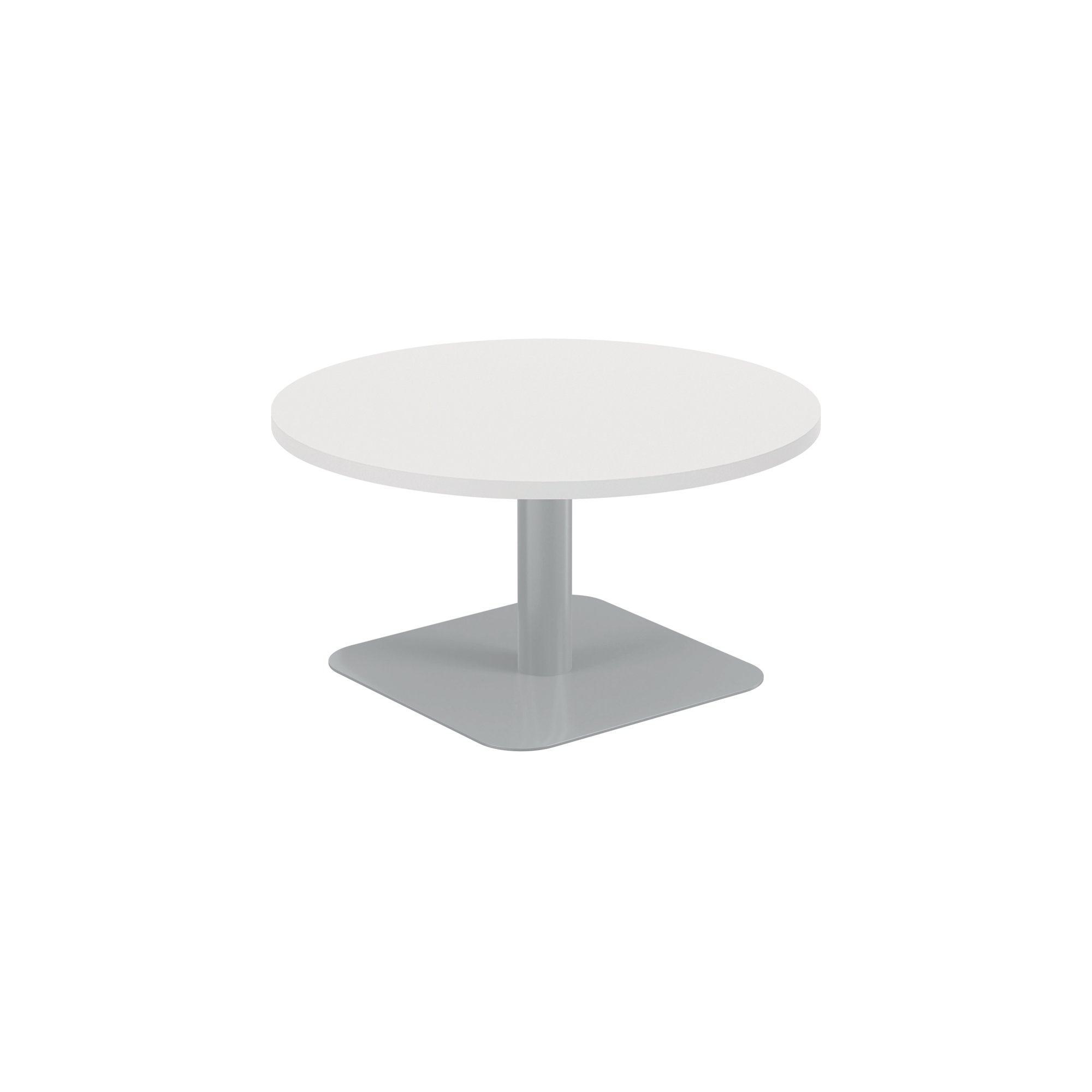 5 Star Forge Low Round Table 800mm White/Silver KF800183