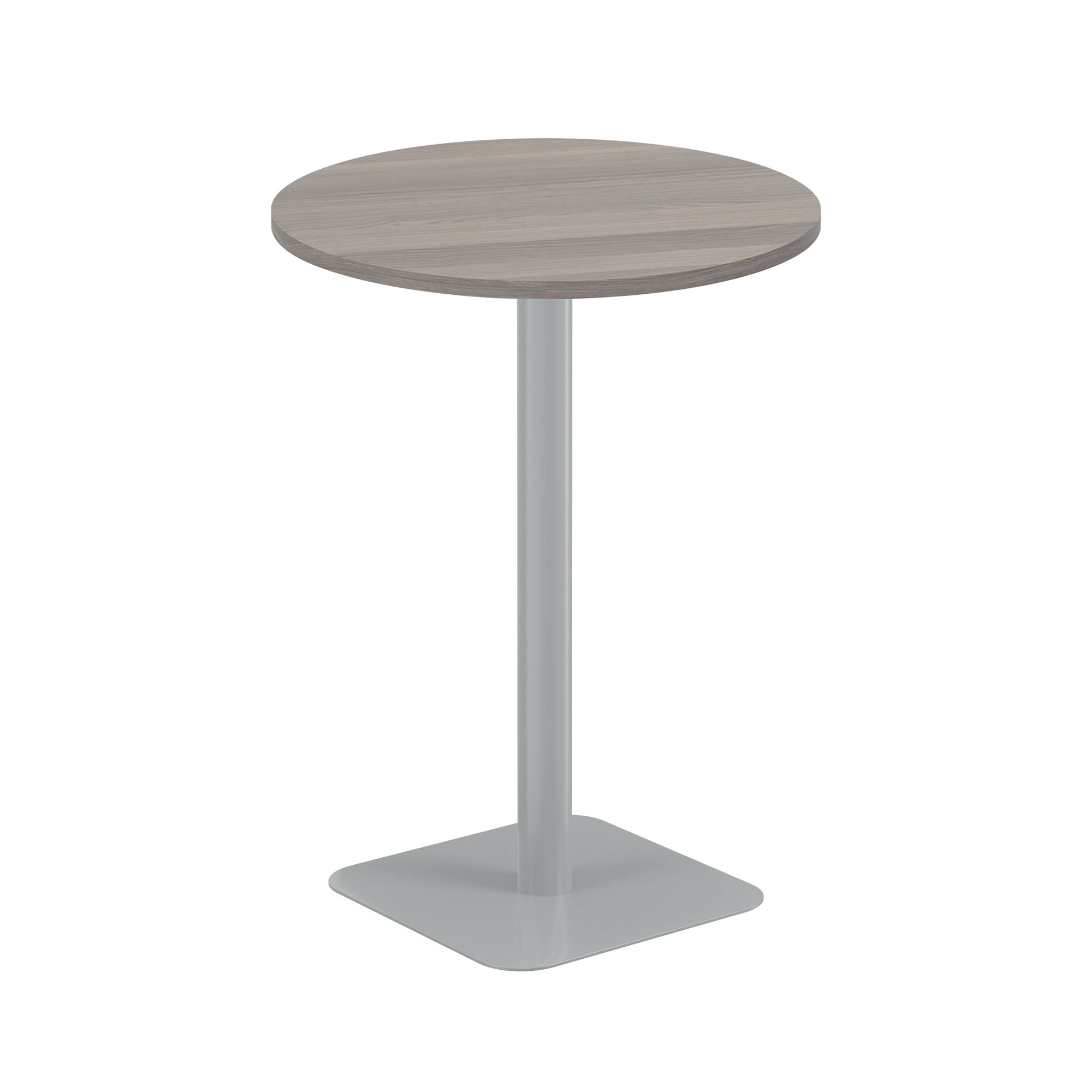 5 Star Forge High Round Table 800mm Grey Oak/Silver KF800360