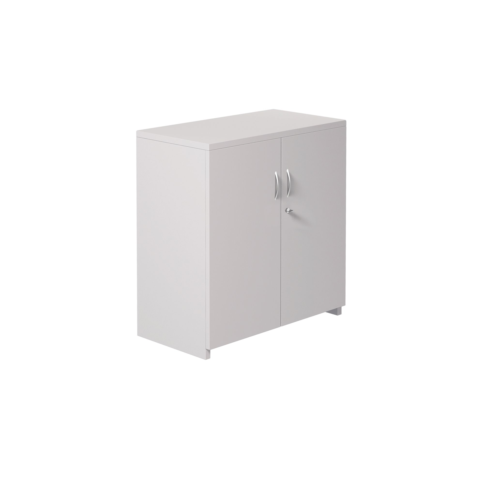 5 Star Modara Lockable Cupboard 1 Shelf 750x400x800mm White KF822196