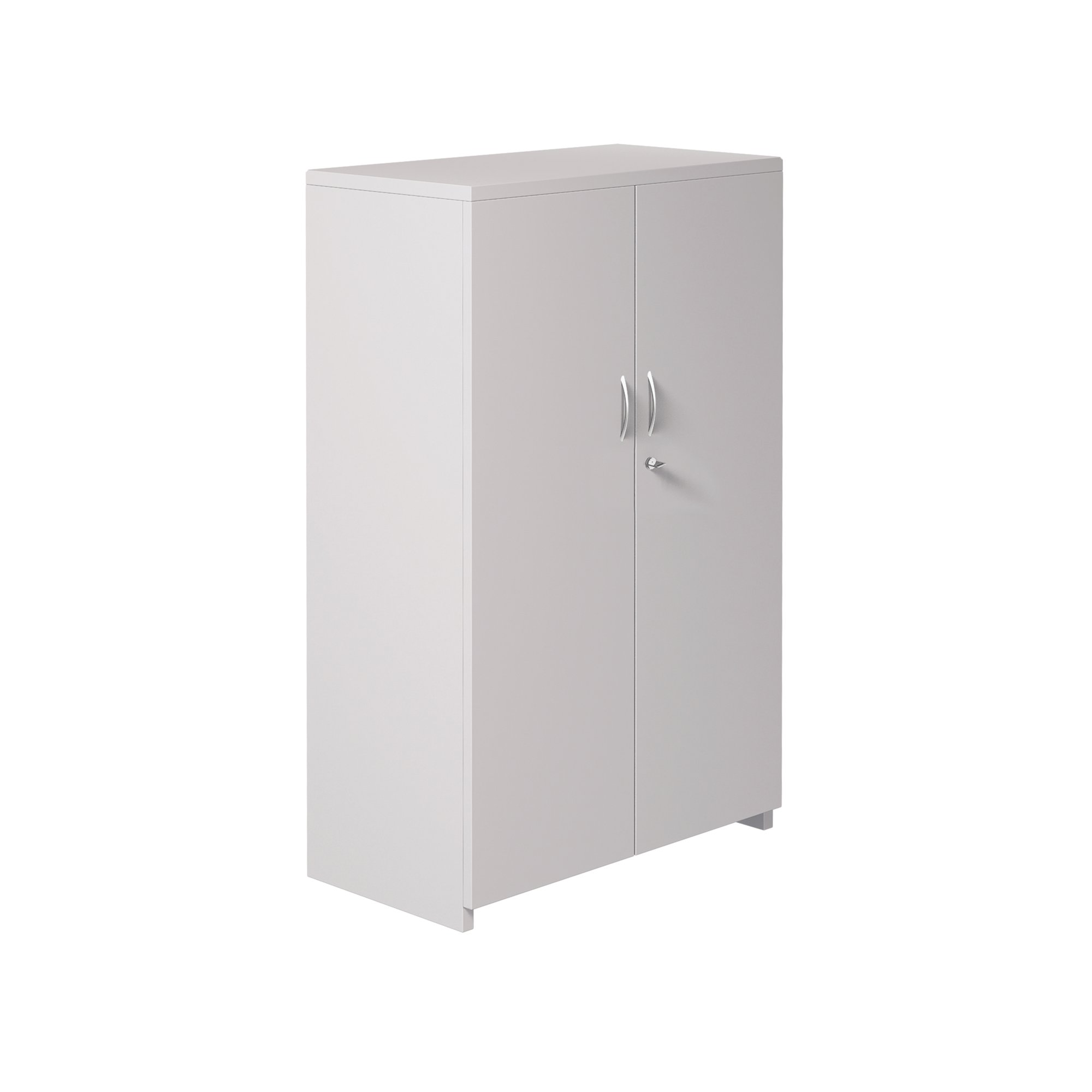 5 Star Modara Lockable Cupboard 2 Shelves 750x400x1200mm Wht KF822226