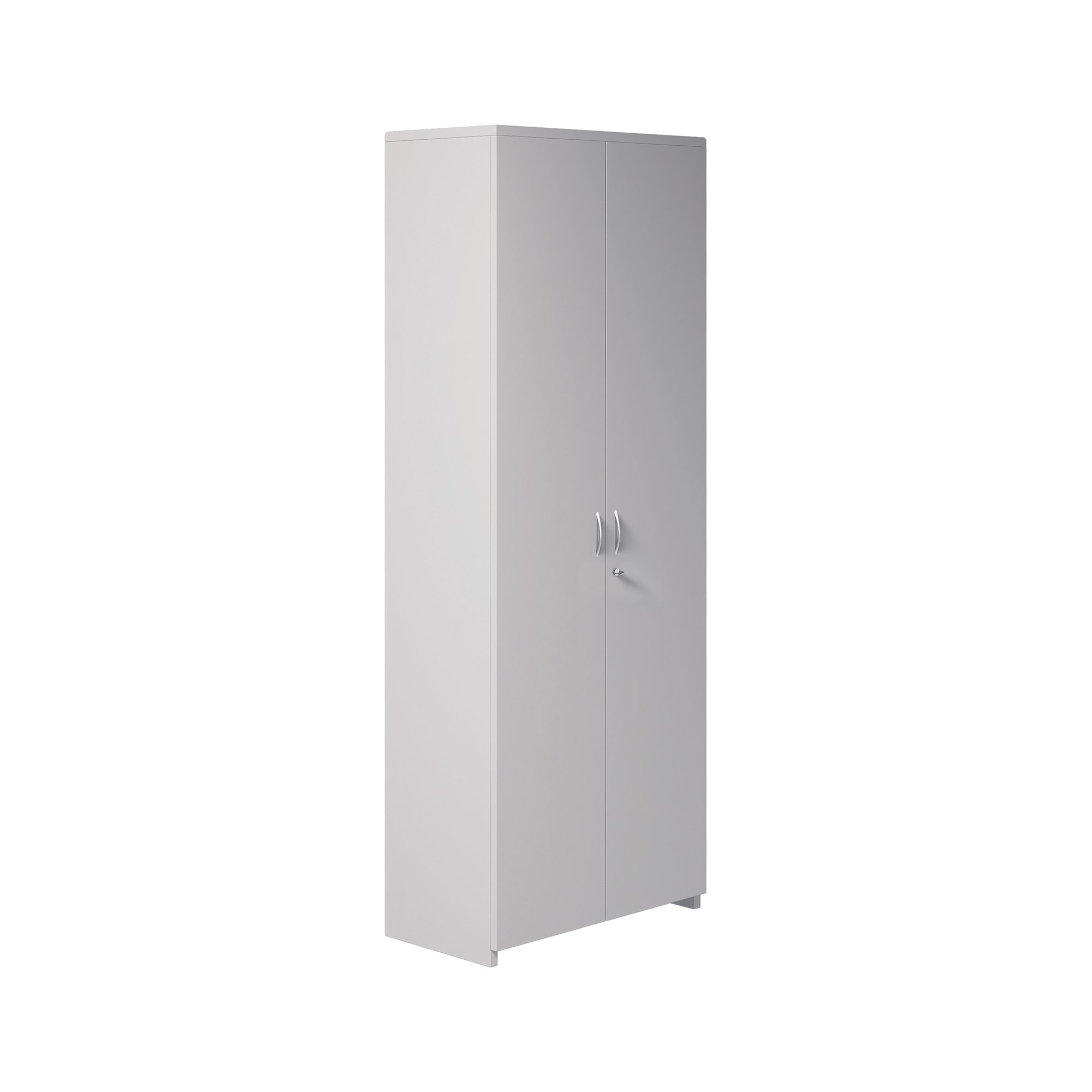 5 Star Modara Lockable Cupboard 4 Shelves 750x400x2000mm Wht KF822288