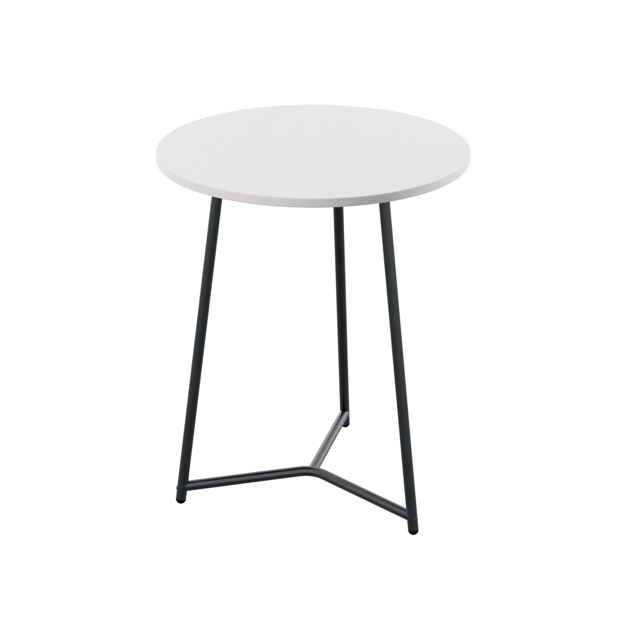 5 Star Shore Mid Round Table 600x735mm White/Black KF823483