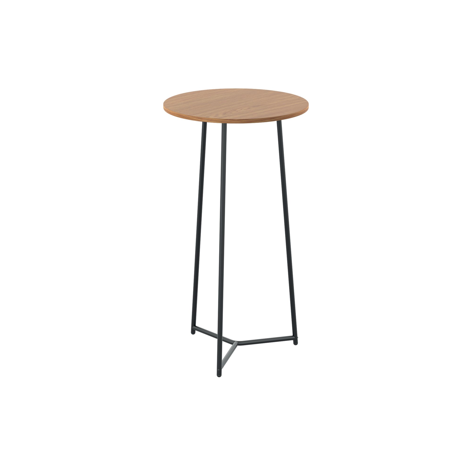 5 Star Shore High Round Table 600x1110mm Nova Oak/Black KF823544