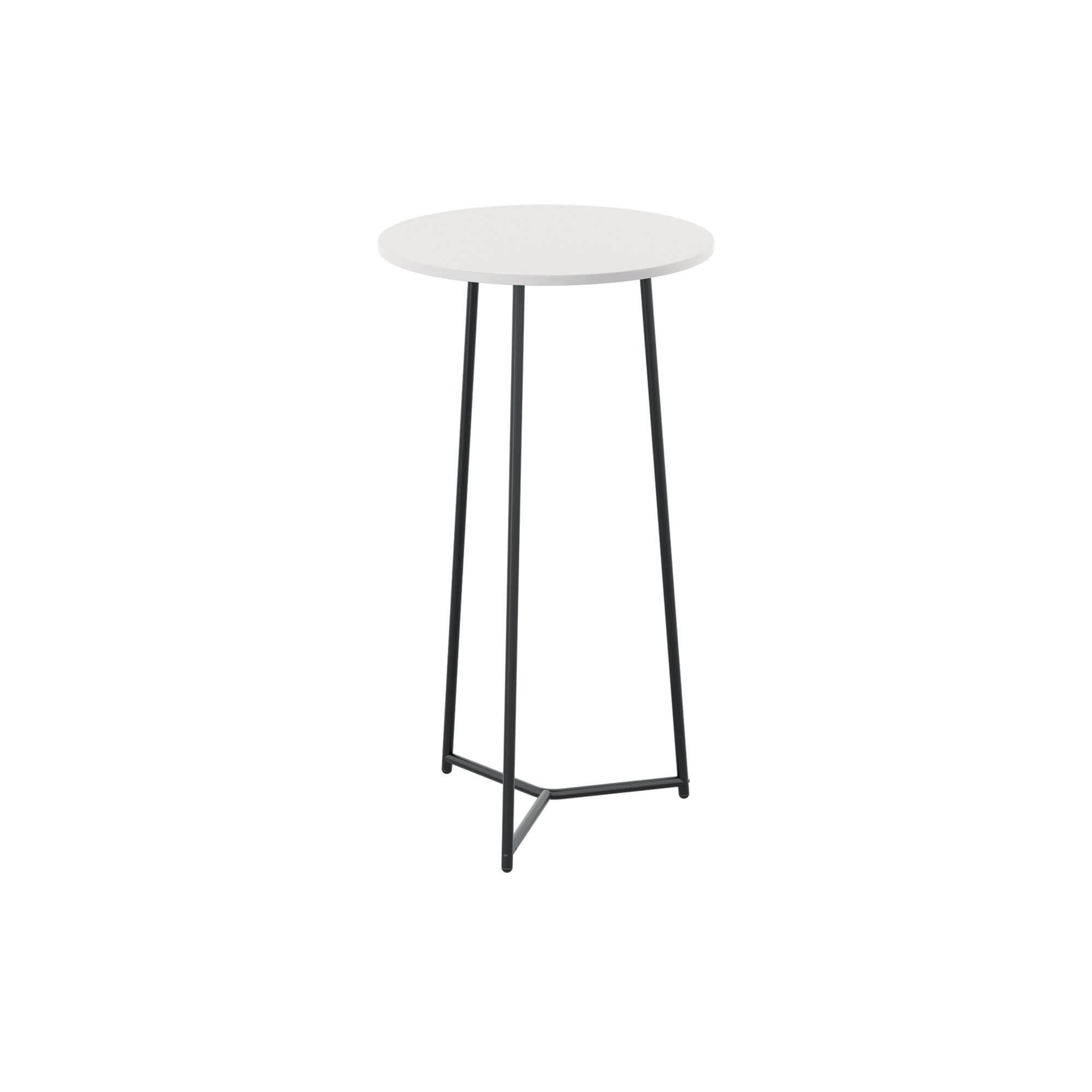5 Star Shore High Round Table 600x1110mm White/Black KF823551
