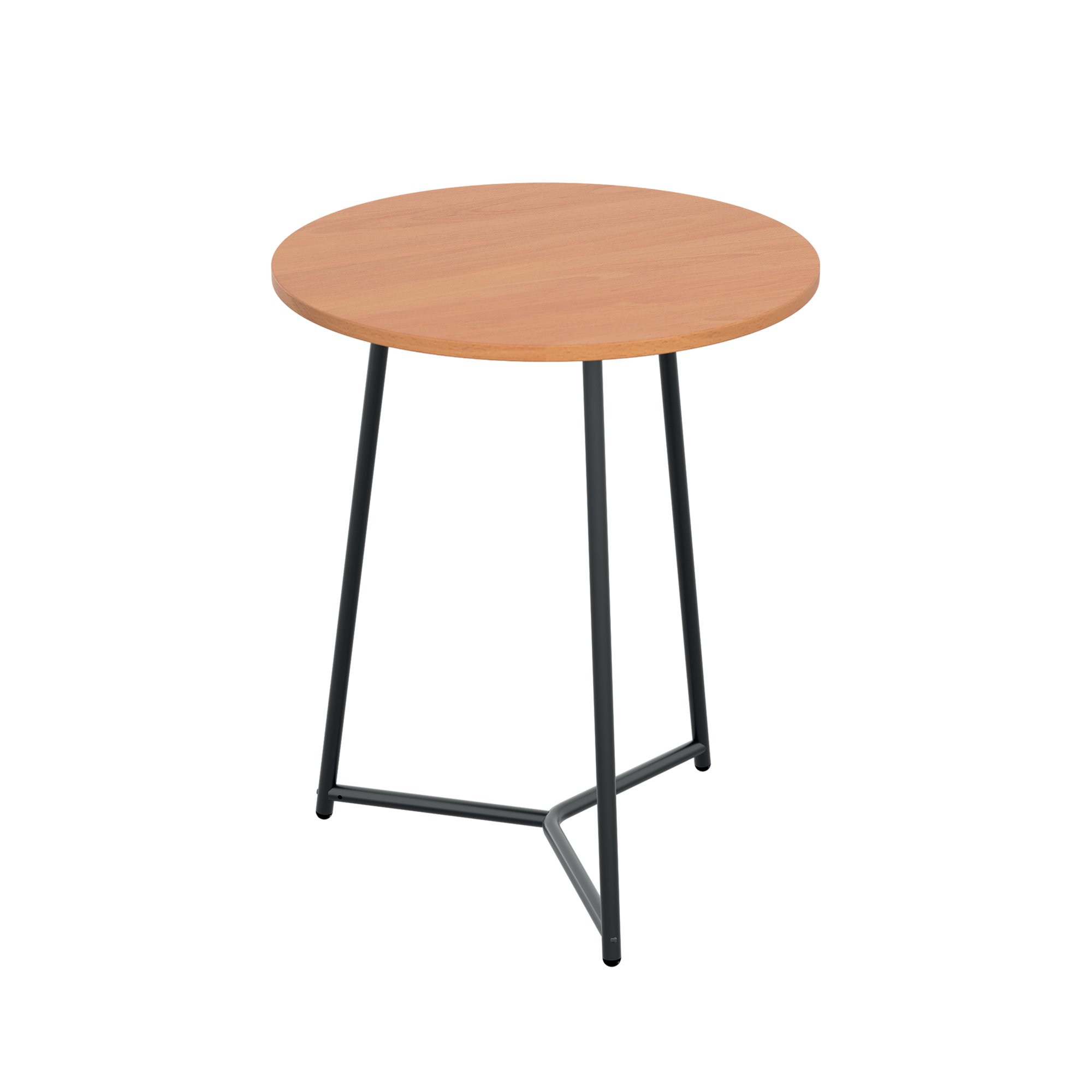 5 Star Shore Mid Round Table 800x735mm Beech/Black KF823636