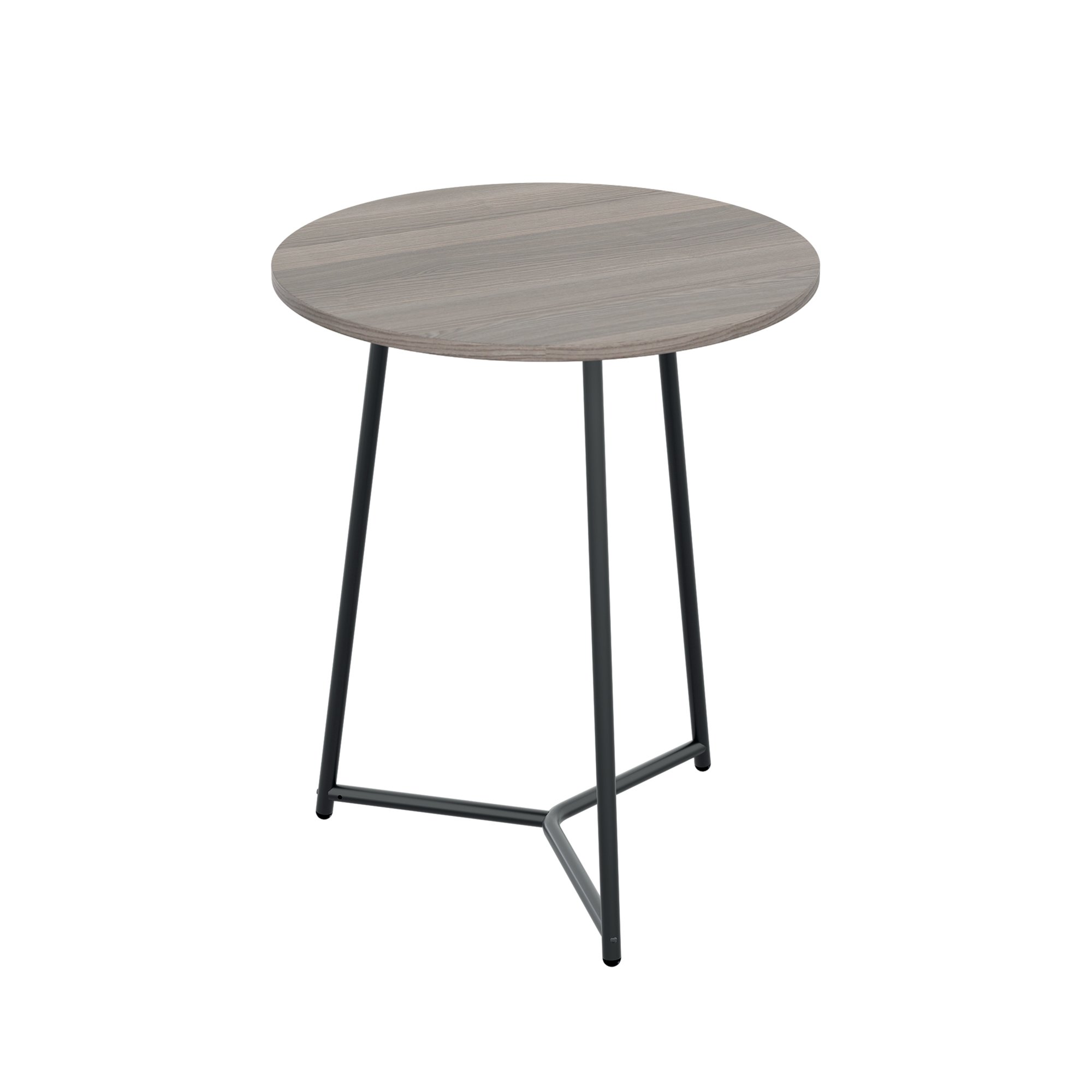 5 Star Shore Mid Round Table 800x735mm Grey Oak/Black KF823667