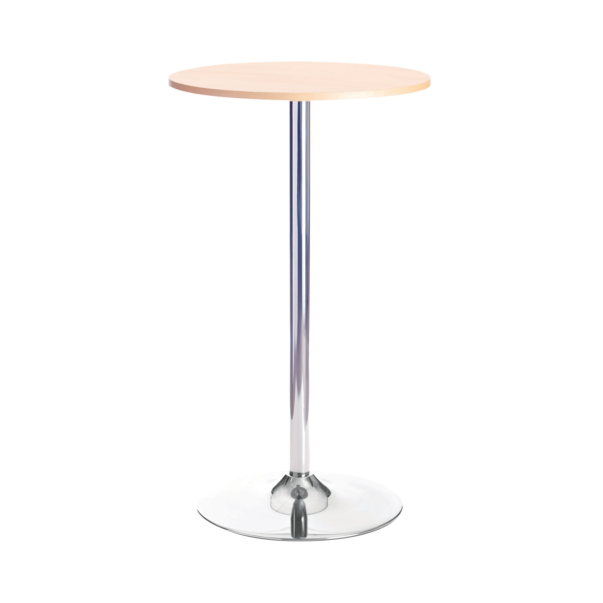 5 Star Sosta High Round Bistro Table 600x1045mm Beech/Chrome KF838278