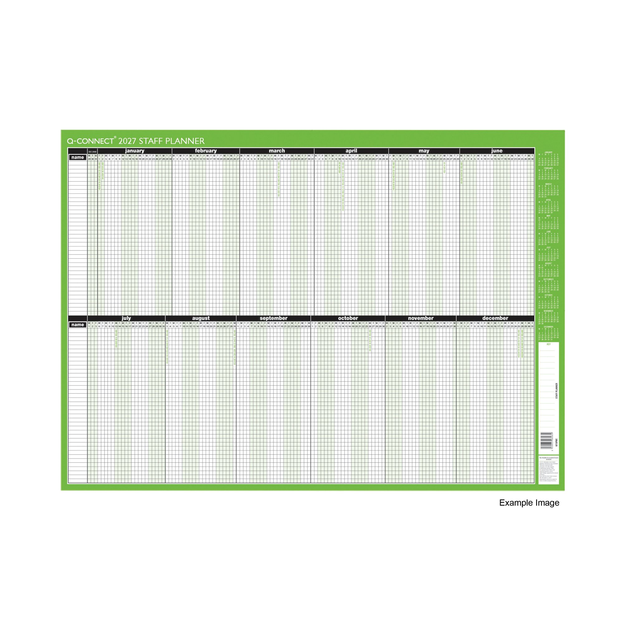 Q-Connect Staff Planner Mounted 2027 KFSPM27
