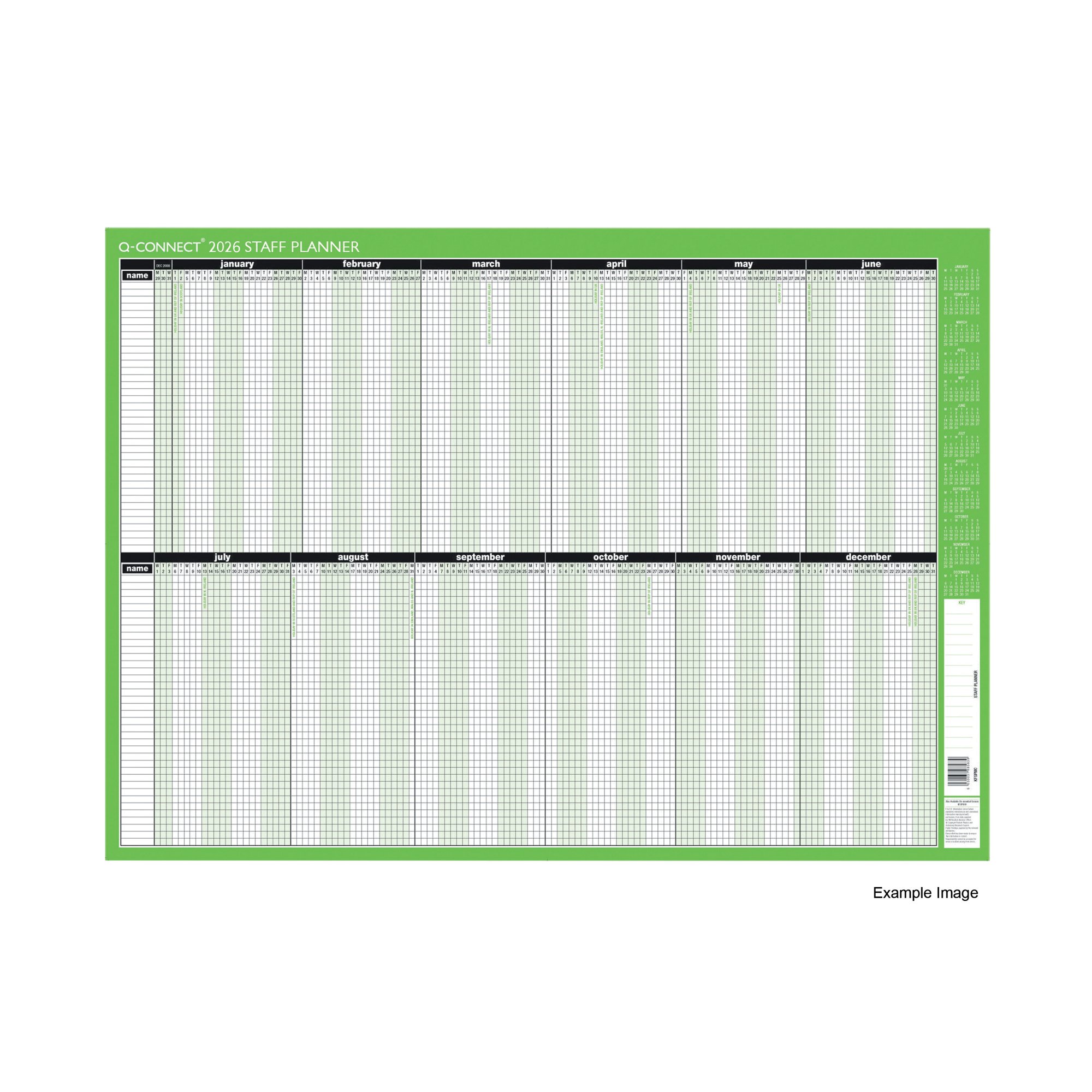 Q-Connect Staff Planner Unmounted 2026 KFSPU26