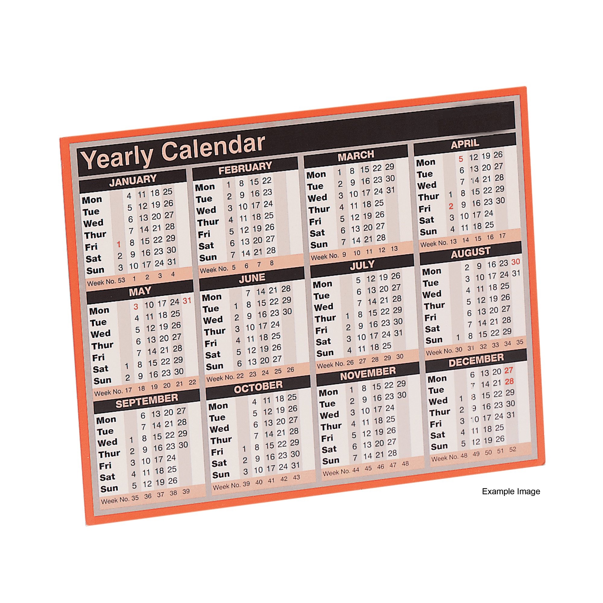 Year to View Calendar 2026 KFYC126