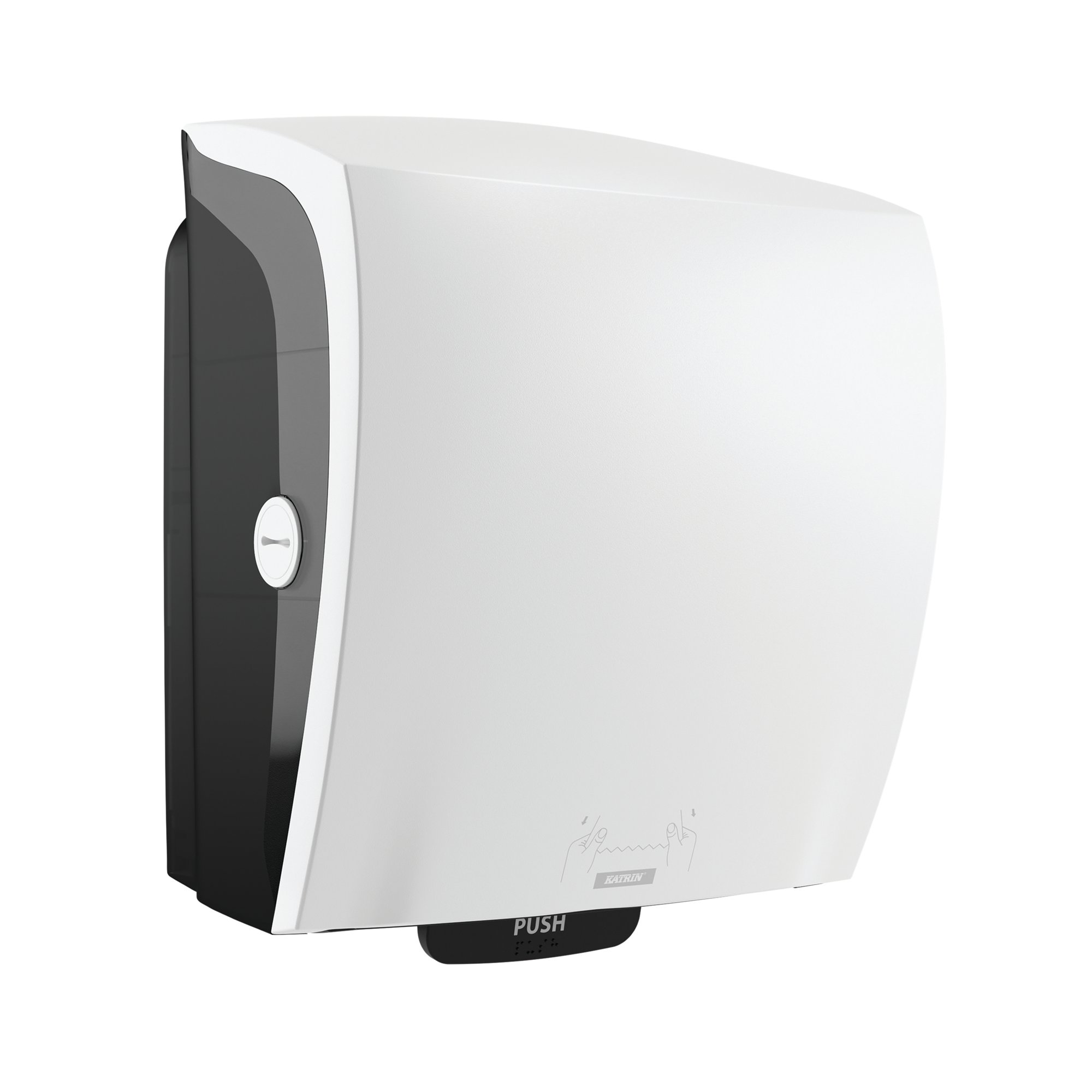 Katrin Plastic Dispenser for System Paper Towel Roll White 82094