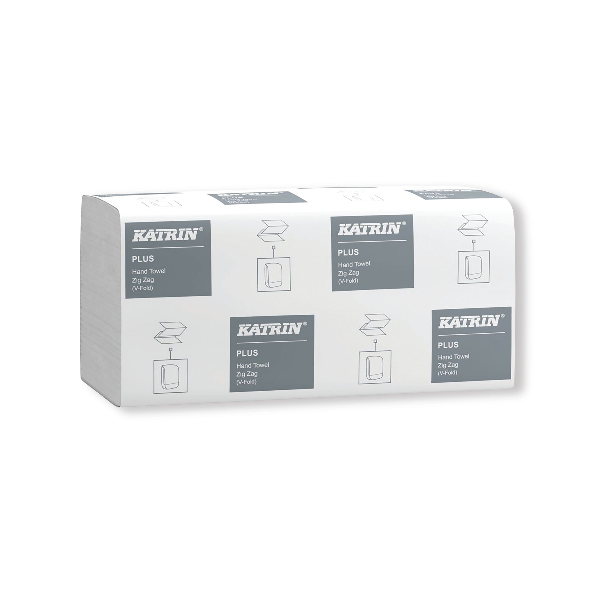 Katrin Plus Hand Towels V-Fold 1-Ply 300 Sheets (Pack of 6000) 83114
