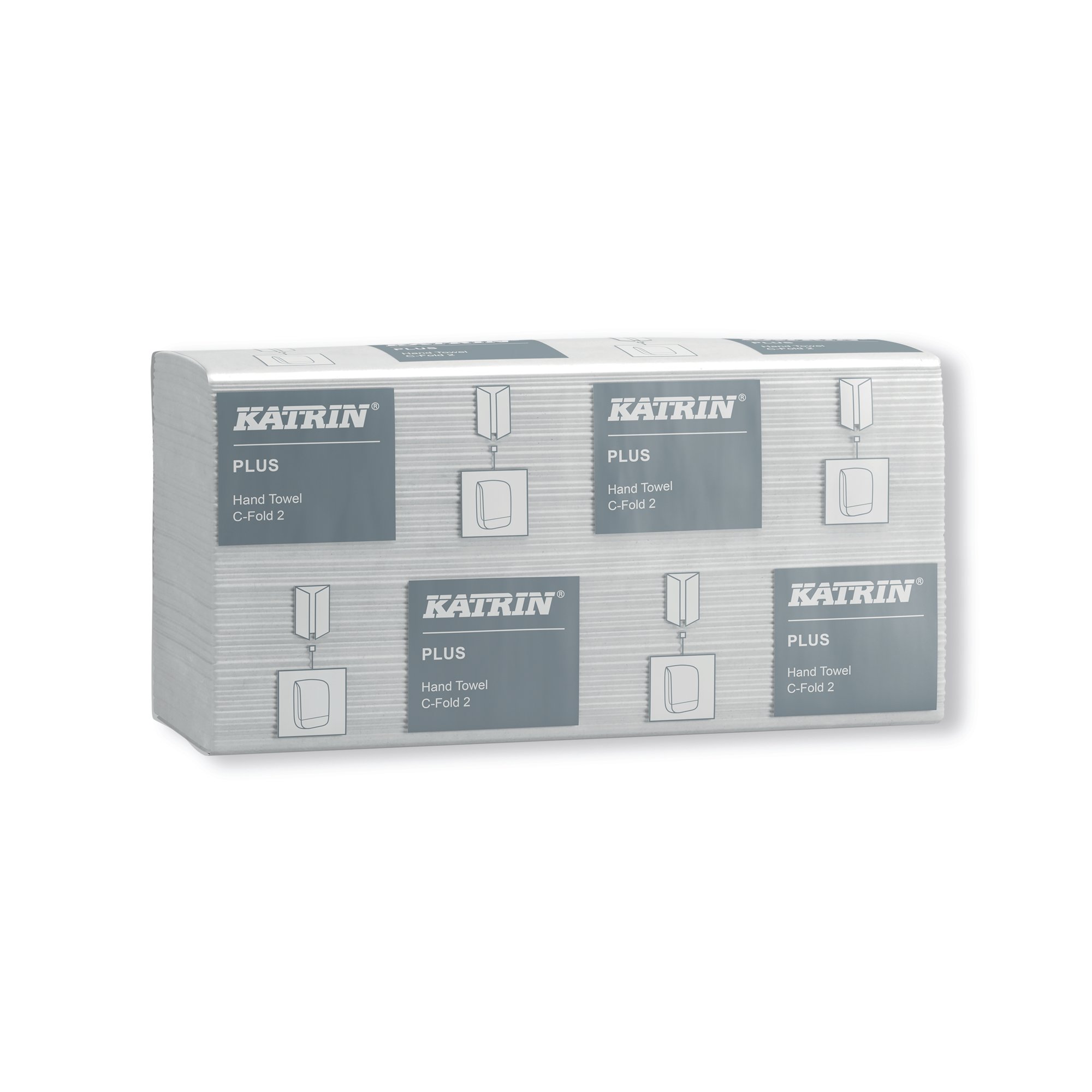 Katrin Plus C-Fold Paper Towels 2-Ply White (Pack of 16) 92512