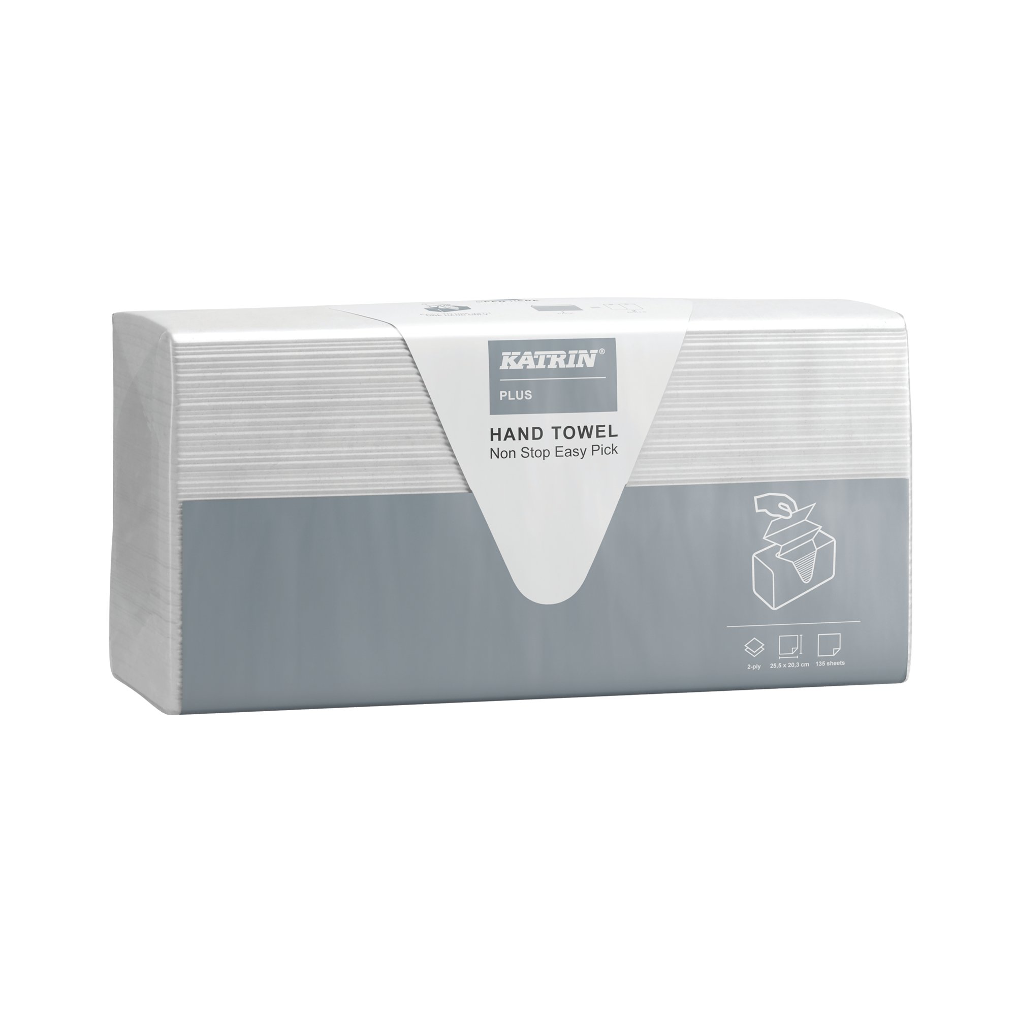 Katrin Plus 2-Ply Z Fold Paper Hand Towels Easy Pick White (Pack of 21) 92932