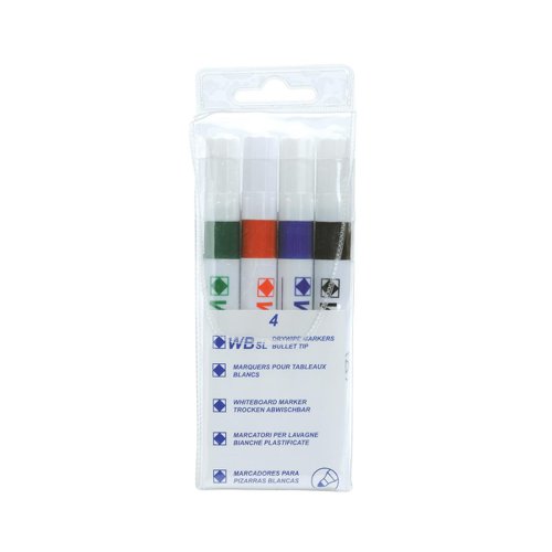 5 Star Value Strategy SL Dry Wipe Markers Assorted (Pack of 4) | VOW