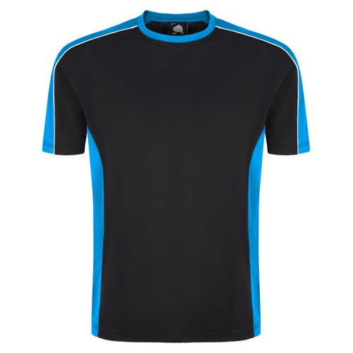 ORN Avocet Unisex Wicking T-Shirt Black/Reflex Blue S 1008.BKRB.S