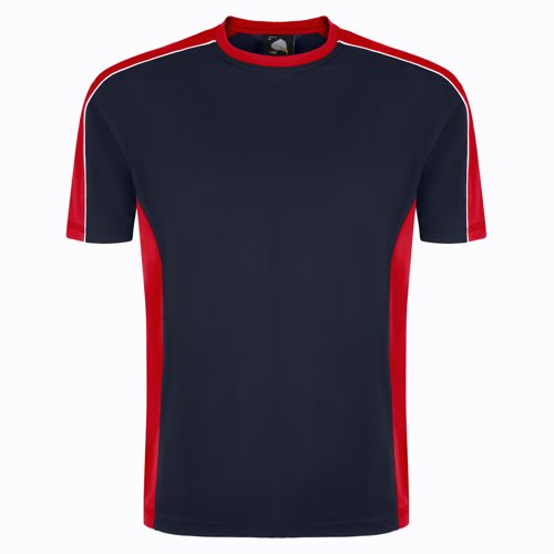 ORN Avocet Unisex Wicking T-Shirt Navy/Red M 1008.NVRD.M