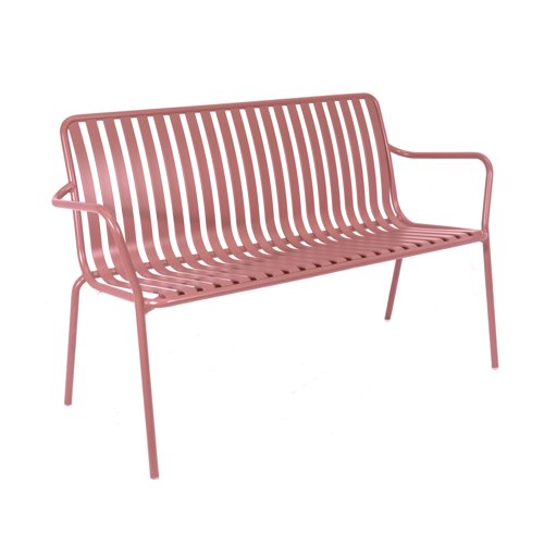 Lark Two Seater Bench Aluminium Brick Dust 1043434ND