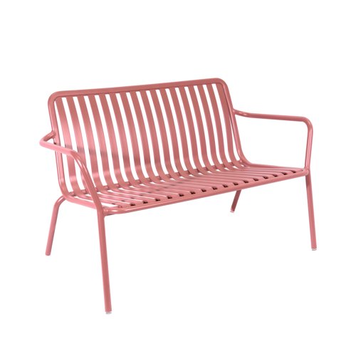 Lark Two Seater Low Bench Aluminium Brick Dust 1043452ND