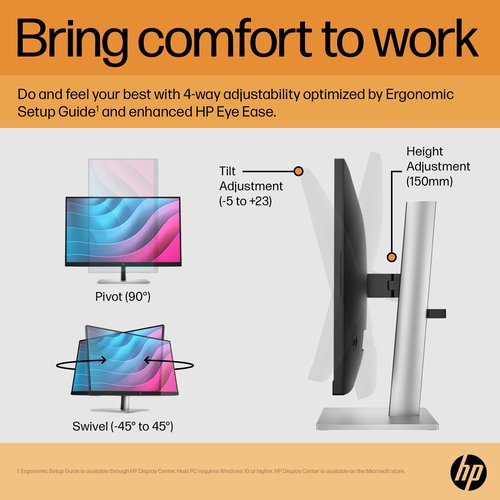 HP 23 Inch E24 G5 FHD Monitor 6N6E9AA#ABU