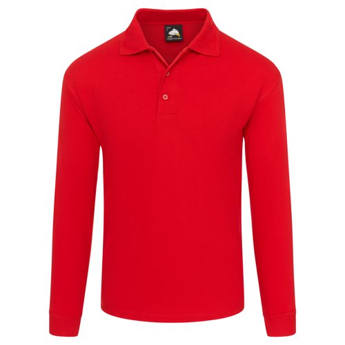 ORN Weaver Long Sleeved Polo Shirt Unisex Red 2XL 1170.RD.2XL