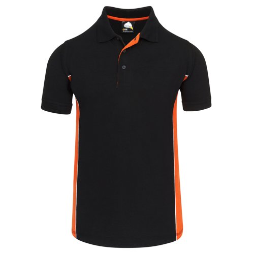 ORN Silverswift Polo Shirt Unisex Black/Orange XS 1180.BKOR.XS