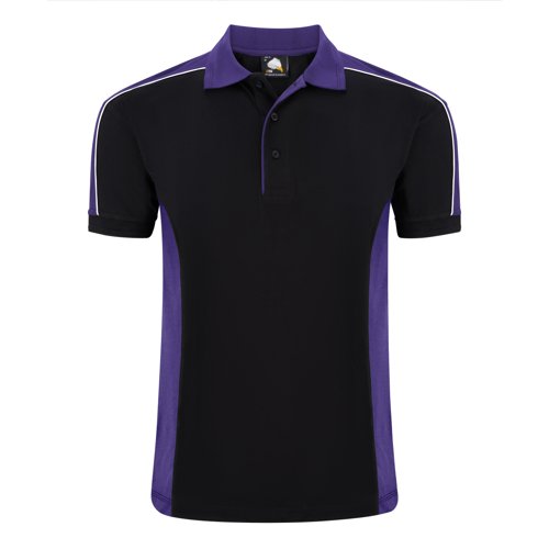ORN Avocet Polo Shirt Unisex Black/Purple 2XL 1188.BKPU.2XL