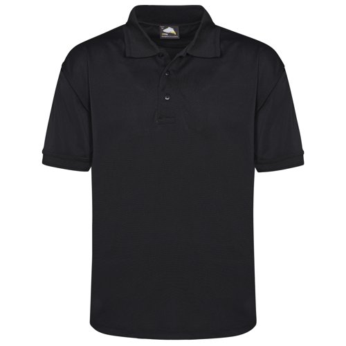 ORN Oriole Wicking Polo Shirt Unisex Black 2XL 1190.BK.2XL