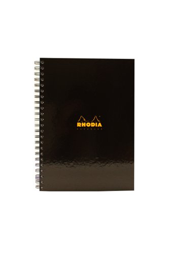 Rhodia Business A4 Book Wirebound Hardback 160 Pages Black (Pack of 3) 119232C | Clairefontaine