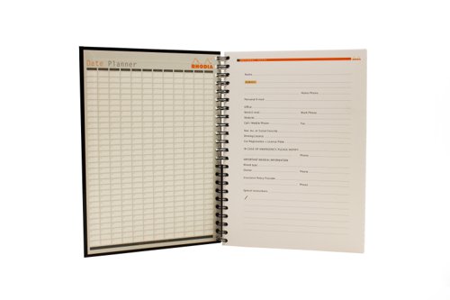 Rhodia Business A4 Book Wirebound Hardback 160 Pages Black (Pack of 3) 119232C