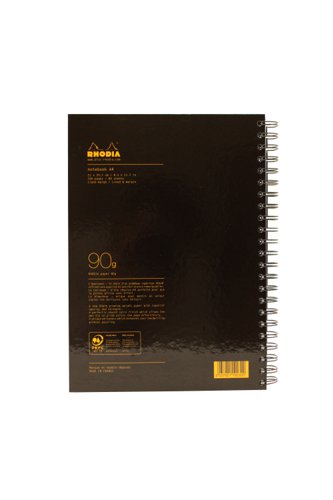 Rhodia Business A4 Book Wirebound Hardback 160 Pages Black (Pack of 3) 119232C | Clairefontaine