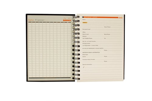 Rhodia Black A5 Wirebound Business Book (Pack of 3) 119233C