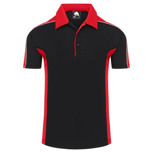 ORN Avocet Wicking Polo Shirt Unisex Black/Red 2XL 1198.BKRD.2XL