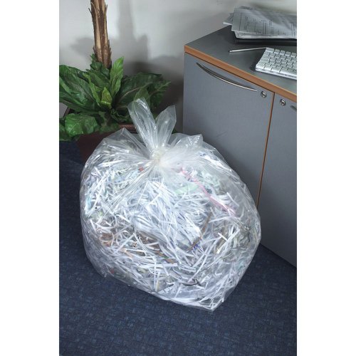 5 Star Facilities Bin Liners Extra Heavy Duty 175 Litre Capacity Clear (Pack of 100)