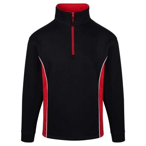 ORN Silverswift Quarter Zip Sweatshirt Unisex Black/Red XS 1278.BKRD.XS
