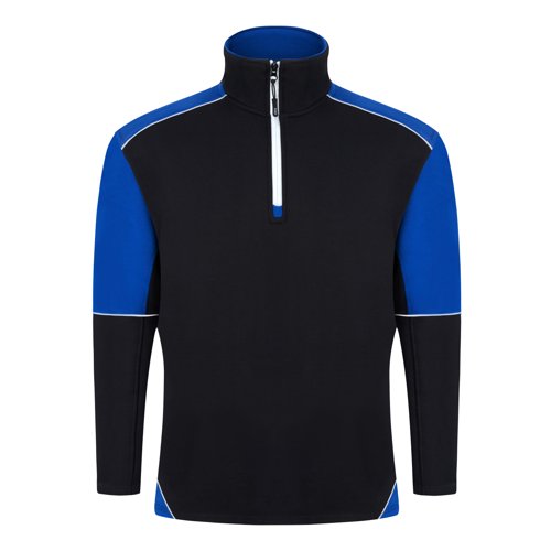 ORN Fireback Quarter Zip Sweatshirt Unisex Black/Royal Blue 3XL 1283.BKRY.3XL