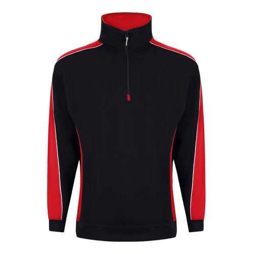 ORN Avocet Quarter Zip Sweatshirt Unisex Black/Red XS 1288.BKRD.XS