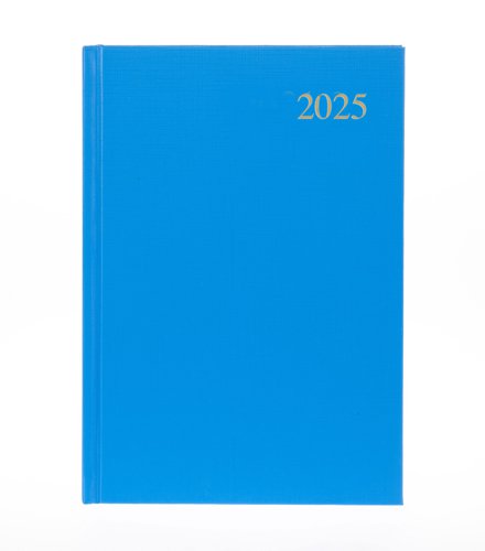 5 Star 2025 A5 Day To Page Diary Blue