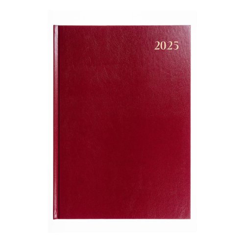 5 Star 2025 A4 Day To Page Diary Red