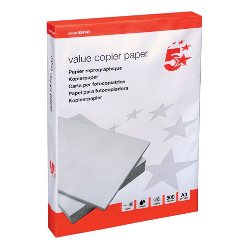 Value multifunctional paper that is ideal for high volume printing. Produces excellent results across a wide range of machines including mono copiers, laser and Inkjet papers as well as plain paper fax machines. Economically priced and manufactured to meet ISO14001 and ISO 9001 standards.