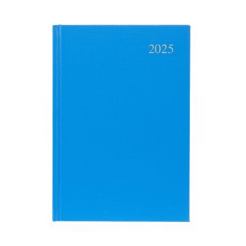 5 Star 2025 A4 Day To Page Diary Blue