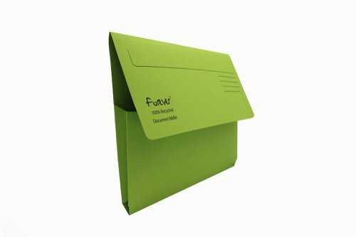 Exacompta Forever Document Wallet Manilla Foolscap Bright Green (Pack of 25) 211/5004 | Exacompta