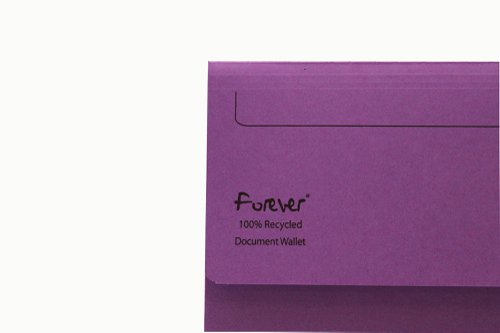 Exacompta Forever Document Wallet Manilla Foolscap Bright Purple (Pack of 25) 211/5005 | Exacompta