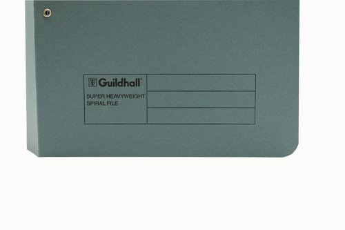 Exacompta Guildhall Heavyweight Transfer Spiral File 420gsm Foolscap Blue (Pack of 25) 211/7000