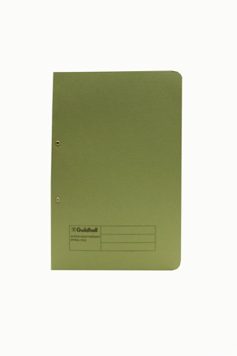 Exacompta Guildhall Heavyweight Transfer Spiral File 420gsm Foolscap Green (Pack of 25) 211/7002 | Exacompta