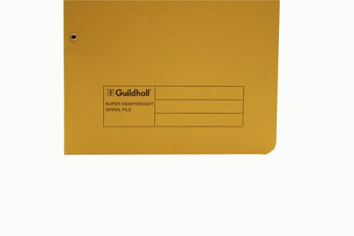 Exacompta Guildhall Heavyweight Transfer Spiral File 420gsm Foolscap Yellow (Pack of 25) 211/7003 | Exacompta