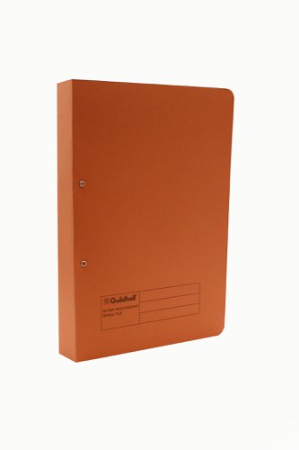 Exacompta Guildhall Heavyweight Transfer Spiral File 420gsm Foolscap Orange (Pack of 25) 211/7004