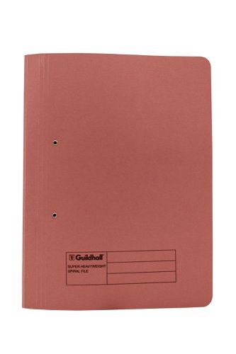 Exacompta Guildhall Heavyweight Transfer Spiral File 420gsm Foolscap Pink (Pack of 25) 211/7006