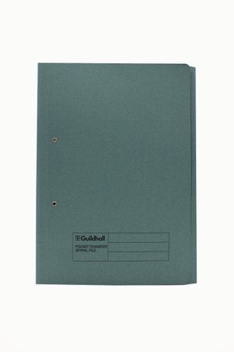 Exacompta Guildhall Right Hand Transfer Spiral Pocket File Foolscap Blue (Pack of 25) 211/9060Z