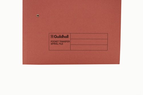 Exacompta Guildhall Right Hand Transfer Spiral Pocket File Foolscap Pink (Pack of 25) 211/9064Z